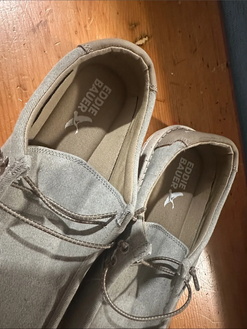 Eddie Bauer Men's Canvas Boat Shoes - Light Gray